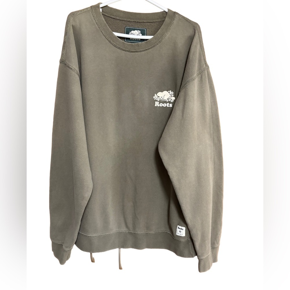 Roots Women's Oversized Olive Sweatshirt - Picture 2 of 6